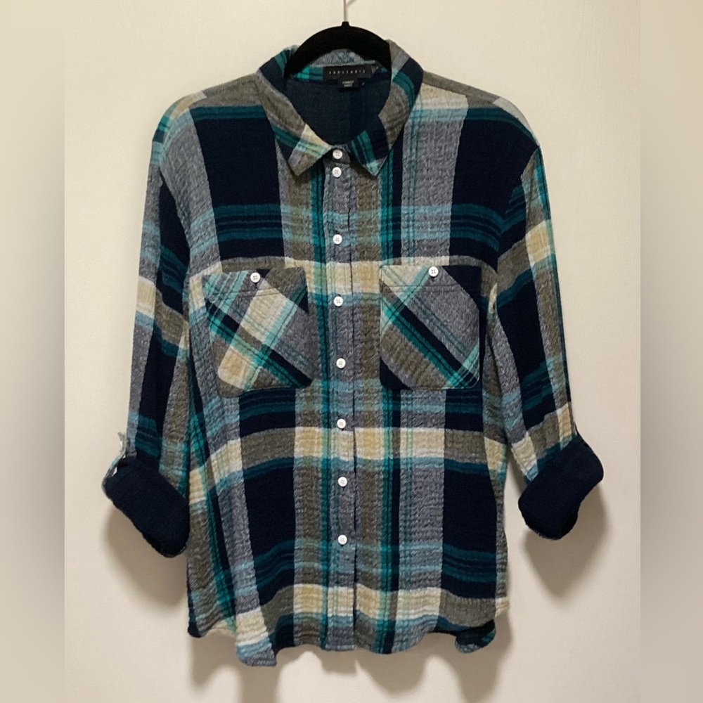 Sanctuary Tomboy Plaid Button-Up Shirt